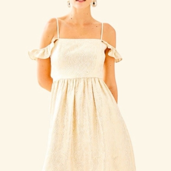 Lilly Pulitzer Cream Strapless Dress - Picture 1 of 7